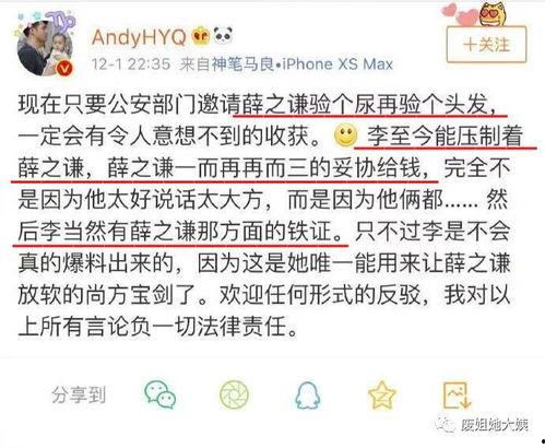 薛之谦黄毅清爆料视频,真相与争议交织